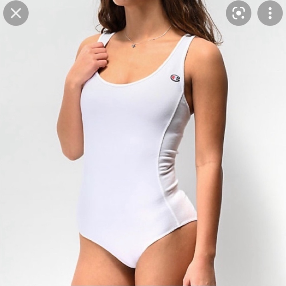 White Champion Bodysuit